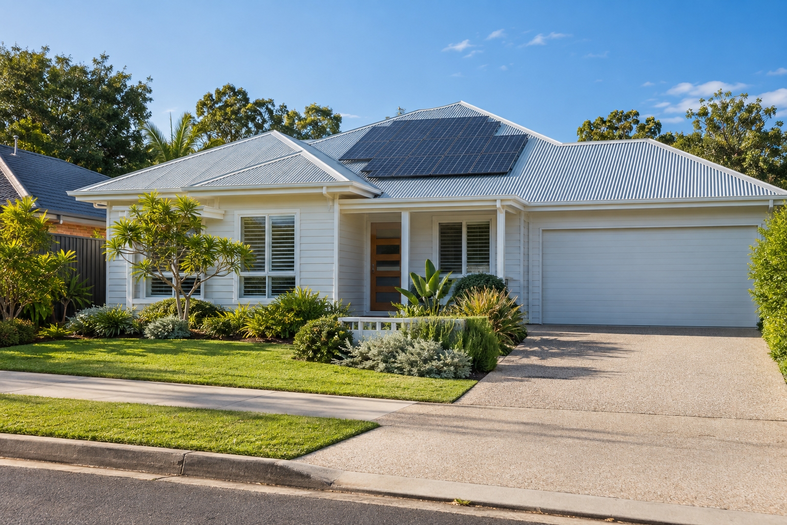 Rooftop solar on an Australian home